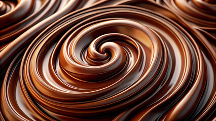 Full frame closeup delicious sweet melted chocolate  texture