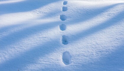 Small footprints left in the snow