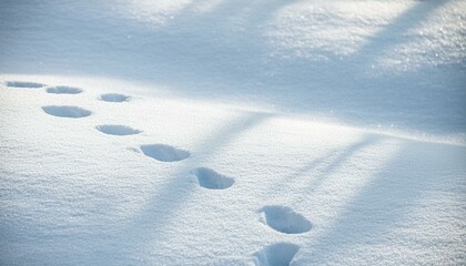 Small footprints left in the snow