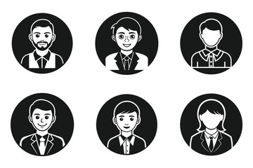 Profile icon set in vector art