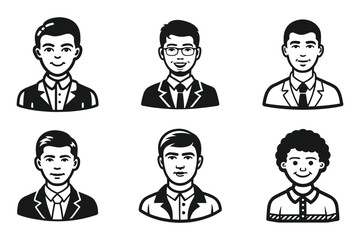 Profile icon set in vector art