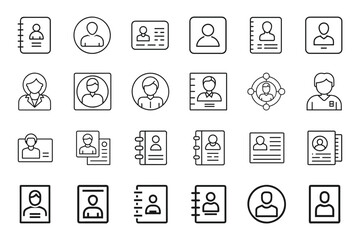 Profile icon set in vector art