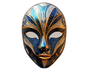 Artistic mask design isolate on transparent background, png, cutout