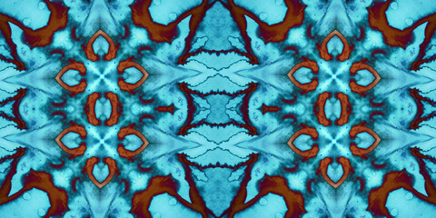 Seamless kaleidoscope pattern. The texture of the woven pattern. Endless pattern