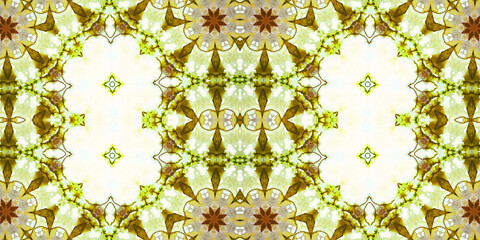 Seamless kaleidoscope pattern. The texture of the woven pattern. Endless pattern