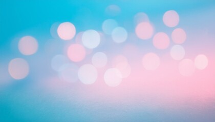 Fototapeta premium Soft, blurred bokeh lights in a gradient of pink and blue.