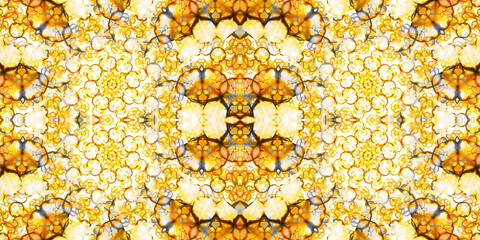 Seamless kaleidoscope pattern. The texture of the woven pattern. Endless pattern