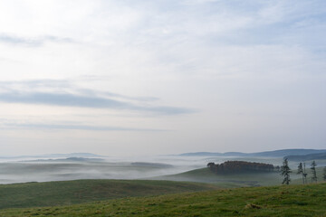 Morning fog of hills