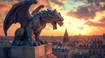 In the old legends, gargoyles were said to protect buildings from evil spirits and misfortune