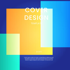 Blue Yellow and Green Geometric Background With Gradients Ideal for Post, Background, Banner, Ad, Promo, Invitation, Etc