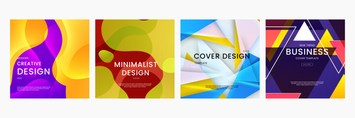 Colorful Gradient Abstract Shapes Ideal for Post, Background, Banner, Ad, Promo, Invitation, Etc