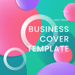 Green Pink and Purple Violet Gradient Abstract Shapes Ideal for Post, Background, Banner, Ad, Promo, Invitation, Etc