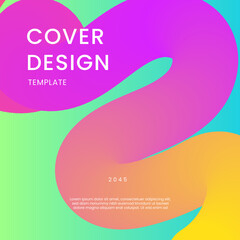 Green Yellow and Purple Violet Gradient Abstract Shapes Ideal for Post, Background, Banner, Ad, Promo, Invitation, Etc