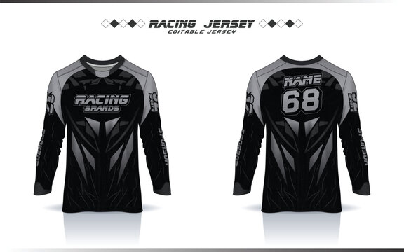 Long sleeve Motocross jersey design, racing jersey, soccer, basketball, football, cricket, gaming, hockey, handball, cycling latest jersey for sublimation sports design