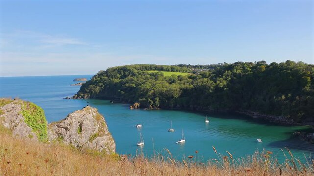 The natural beauty of Devon in England, United Kingdom constituting the English Riviera.