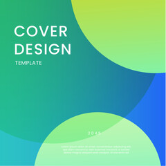 Blue Green and Yellow Geometric Background With Gradients Ideal for Post, Background, Banner, Ad, Promo, Invitation, Etc