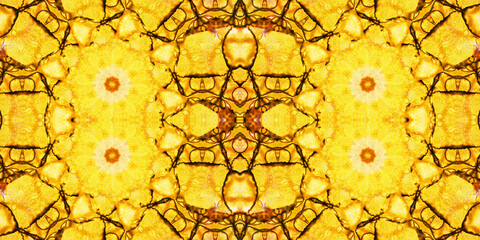 Seamless kaleidoscope pattern. The texture of the woven pattern. Endless pattern