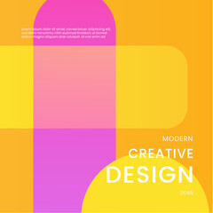 Yellow Orange and Purple Violet Geometric Background With Gradients Ideal for Post, Background, Banner, Ad, Promo, Invitation, Etc