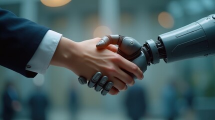 Human Handshaking with Robotic Hand - Symbiosis of Technology and Humanity