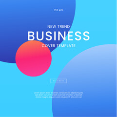 Blue and Pink Gradient Geometric Shapes Background. Ideal for Post, Background, Banner, Ad, Promo, Invitation, Etc