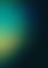 Grainy green blue gradient background glowing light noise texture effect header dark banner backdrop design, vertical background, copy space
