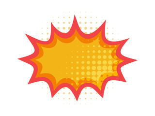 A blank spiky speech bubble. Isolated Vector Illustration