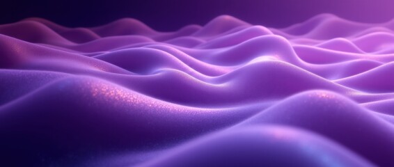 Obraz premium Purple and Silver Quantum Waves