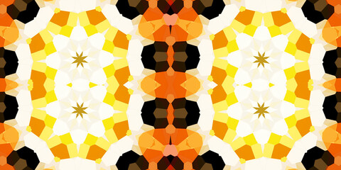 Seamless kaleidoscope pattern. The texture of the woven pattern. Endless pattern