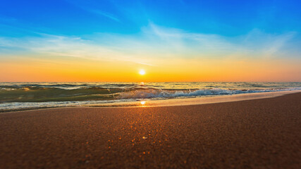 Beautiful sea landscape during sunset Thai sea Koh Chang