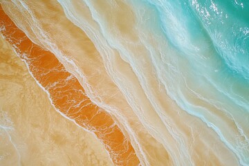 Naklejka premium Coastline Erosion and Sediment Distribution in a Delta Observed From a Drone Over Water