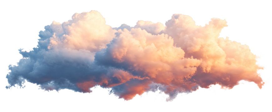 Long sunset cloud, cutout 