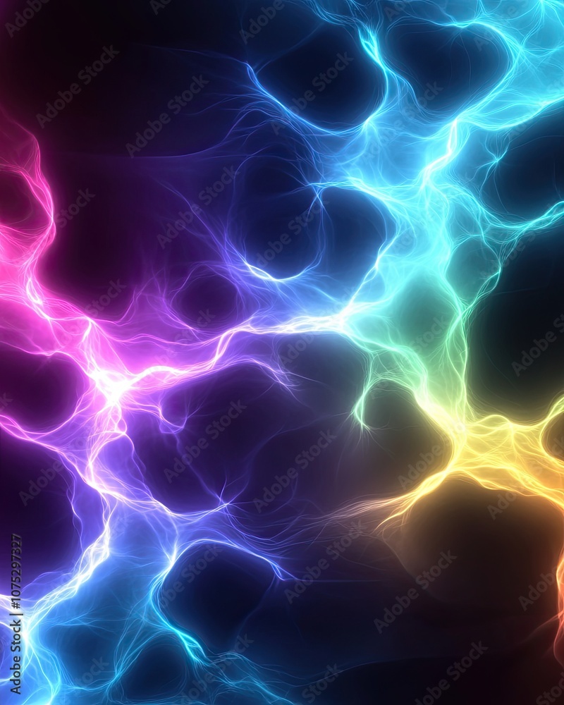 Aufkleber Vibrant Complex Fractal Mandelbrot Set Displayed in Intricate Patterns Against a Dark Background