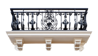 balcony railing isolated on white background 