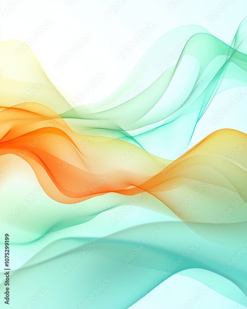 Poster a serene landscape illustrating probability distributions with gaussian curves and soft sunlight