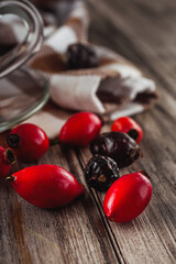 Homemade Dried Rosehip Uzvar Organic Fruity Compote Citrus Cinnamon Anise Healthy Vegan Drink