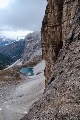 batutiful autumn nature in dolomites mountains