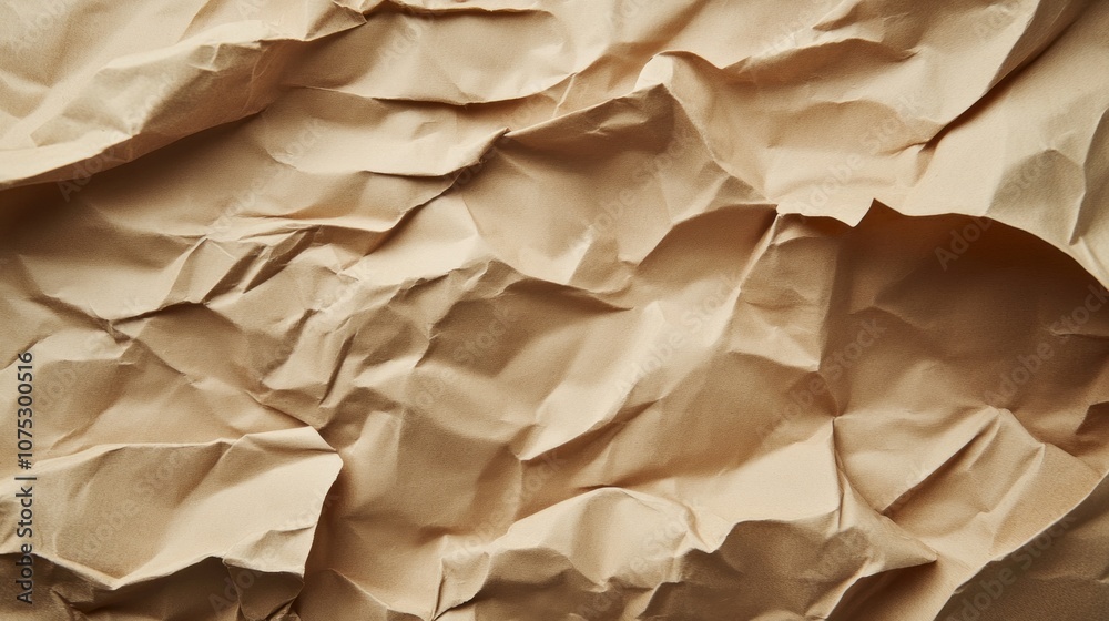 Aufkleber a paper with a crumpled texture and a brownish color