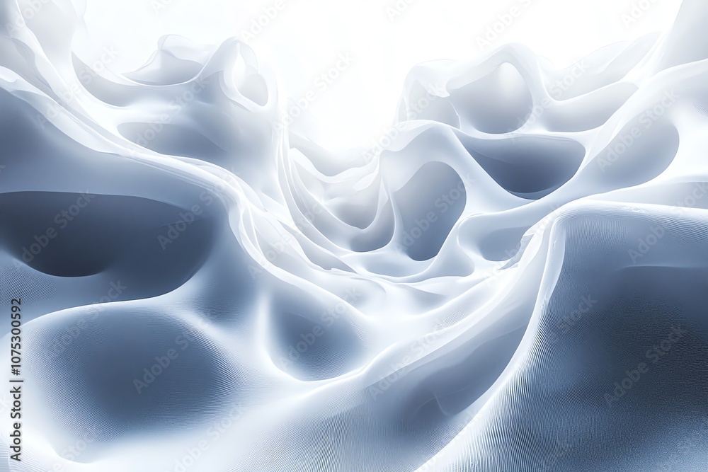 Aufkleber abstract white fabric with soft waves and folds.