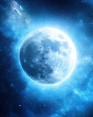 Obraz premium Lunar Eclipse Illuminating the Night Sky Over a Serene Landscape in October