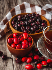 Homemade Dried Rosehip Uzvar Organic Fruity Compote Citrus Cinnamon Anise Healthy Vegan Drink