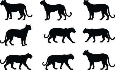 cheetah silhouette Vector