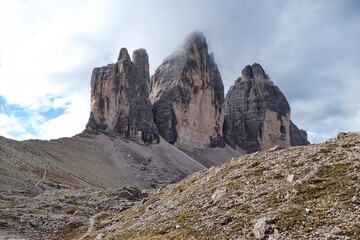 Fototapeta premium batutiful autumn nature in dolomites mountains
