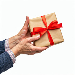 person holding a gift