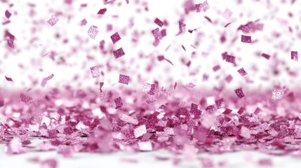 Fototapeta premium A delightful scatter of shimmering pink confetti creating a festive atmosphere.