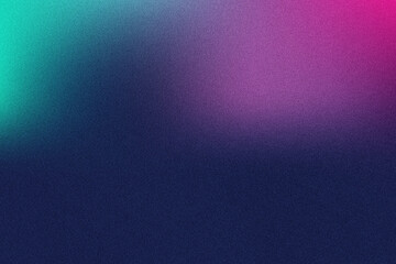 Abstract grainy textured gradient background with dark blue, pink and teal tones