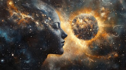 Innovator of the cosmos Mixed media artwork