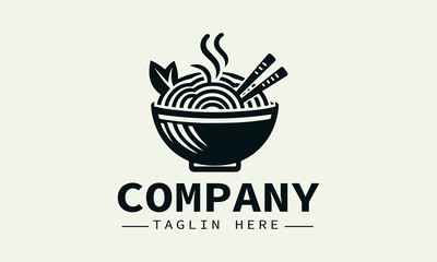 Noodle Bowl Logo Design, Asian Food, Yummy Food, Restaurant logo, Food Logo
