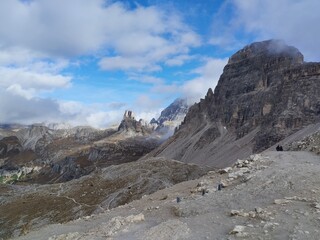 batutiful autumn nature in dolomites mountains