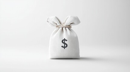 The minimalist outline of a money bag featuring a dollar symbol for finance and budgeting topics