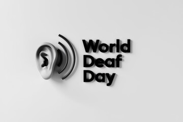 World Deaf Day  a symbol of hearing loss awareness.